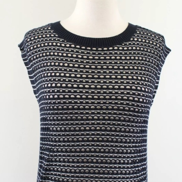 AllSaints Rosyn Metallic Eyelet Knit Sweater Dress - Picture 3 of 7